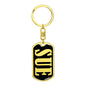 Sue v02 - Luxury Dog Tag Keychain