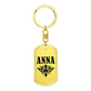 Anna v01a - Luxury Dog Tag Keychain