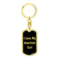 Love My American Curl v2 - Luxury Dog Tag Keychain