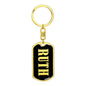 Ruth v02 - Luxury Dog Tag Keychain