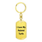 Love My Painted Turtle - Luxury Dog Tag Keychain