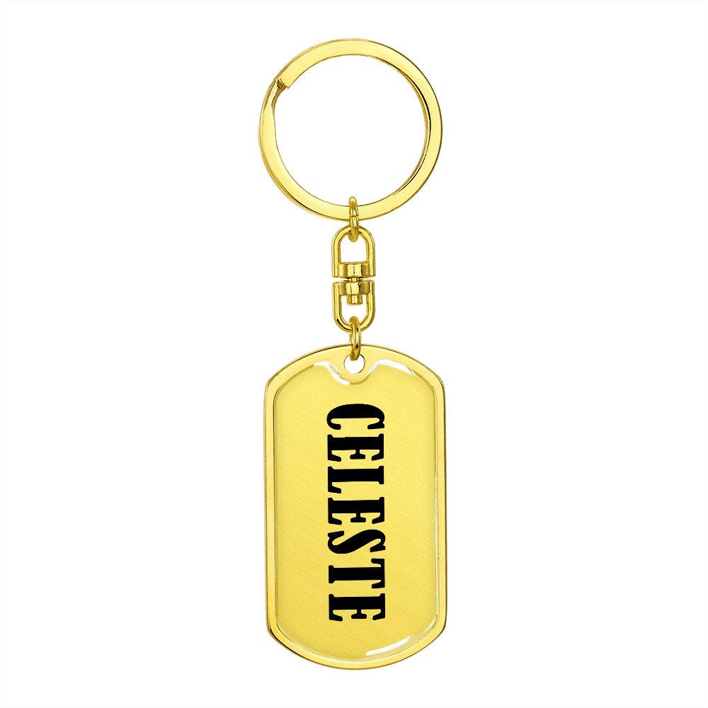 Celeste v01 - Luxury Dog Tag Keychain