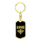 Annie v02a - Luxury Dog Tag Keychain