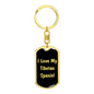 Love My Tibetan Spaniel v5 - Luxury Dog Tag Keychain