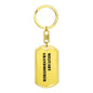 Military Grandmother - Luxury Dog Tag Keychain