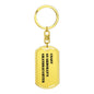 Coast Guardsman's Granddaughter - Luxury Dog Tag Keychain