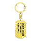 Coast Guard Veteran's Grandma - Luxury Dog Tag Keychain