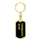 Veteran's Aunt v2 - Luxury Dog Tag Keychain