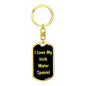 Love My Irish Water Spaniel v5 - Luxury Dog Tag Keychain