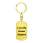 Love My German Shepherd v4 - Luxury Dog Tag Keychain