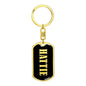 Hattie v02 - Luxury Dog Tag Keychain