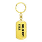 Military Girl - Luxury Dog Tag Keychain