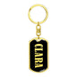 Clara v02 - Luxury Dog Tag Keychain