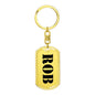Rob - Luxury Dog Tag Keychain