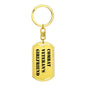 Combat Veteran's Girlfriend - Luxury Dog Tag Keychain