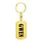 Gwen v01 - Luxury Dog Tag Keychain