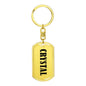 Crystal v01 - Luxury Dog Tag Keychain