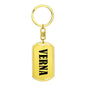 Verna v01 - Luxury Dog Tag Keychain