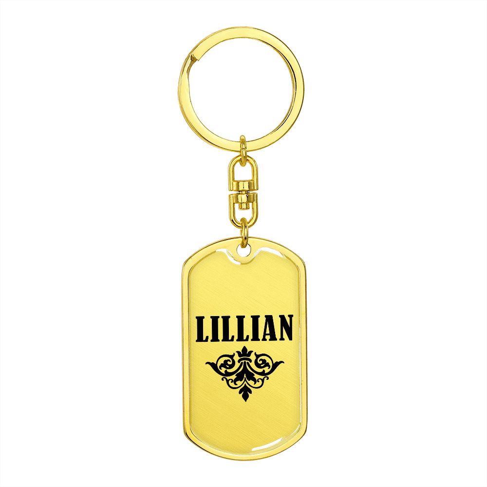 Lillian v01a - Luxury Dog Tag Keychain