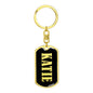 Katie v02 - Luxury Dog Tag Keychain