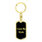 Love My Vizsla v5 - Luxury Dog Tag Keychain