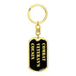 Combat Veteran's Cousin v2 - Luxury Dog Tag Keychain