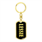 Lessie v02 - Luxury Dog Tag Keychain
