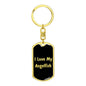 Love My Angelfish v2 - Luxury Dog Tag Keychain