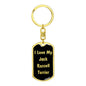 Love My Jack Russell Terrier v5 - Luxury Dog Tag Keychain