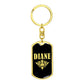 Diane v02a - Luxury Dog Tag Keychain