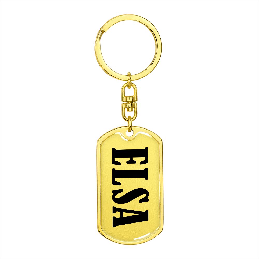 Elsa v01 - Luxury Dog Tag Keychain