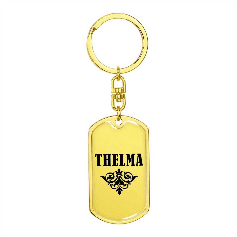 Thelma v01a - Luxury Dog Tag Keychain