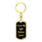 Love My Light Pattern Ferret v2 - Luxury Dog Tag Keychain