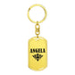 Angela v01a - Luxury Dog Tag Keychain