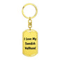 Love My Swedish Vallhund v4 - Luxury Dog Tag Keychain