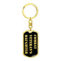 Combat Veteran's Daughter v2 - Luxury Dog Tag Keychain