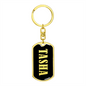 Tasha v02 - Luxury Dog Tag Keychain