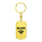 Melissa v01a - Luxury Dog Tag Keychain