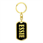 Essie v02 - Luxury Dog Tag Keychain