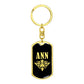 Ann v02a - Luxury Dog Tag Keychain