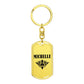 Michelle v01a - Luxury Dog Tag Keychain