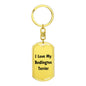Love My Bedlington Terrier v4 - Luxury Dog Tag Keychain