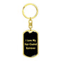 Love My Flat-Coated Retriever v5 - Luxury Dog Tag Keychain