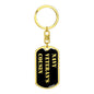 Navy Veteran's Cousin v2 - Luxury Dog Tag Keychain