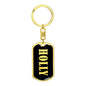 Holly v02 - Luxury Dog Tag Keychain