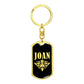 Joan v02a - Luxury Dog Tag Keychain