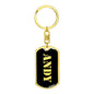 Andy v3 - Luxury Dog Tag Keychain