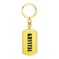 Krystal v01 - Luxury Dog Tag Keychain