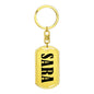Sara v01 - Luxury Dog Tag Keychain