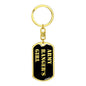 Army Ranger's Girl v2 - Luxury Dog Tag Keychain